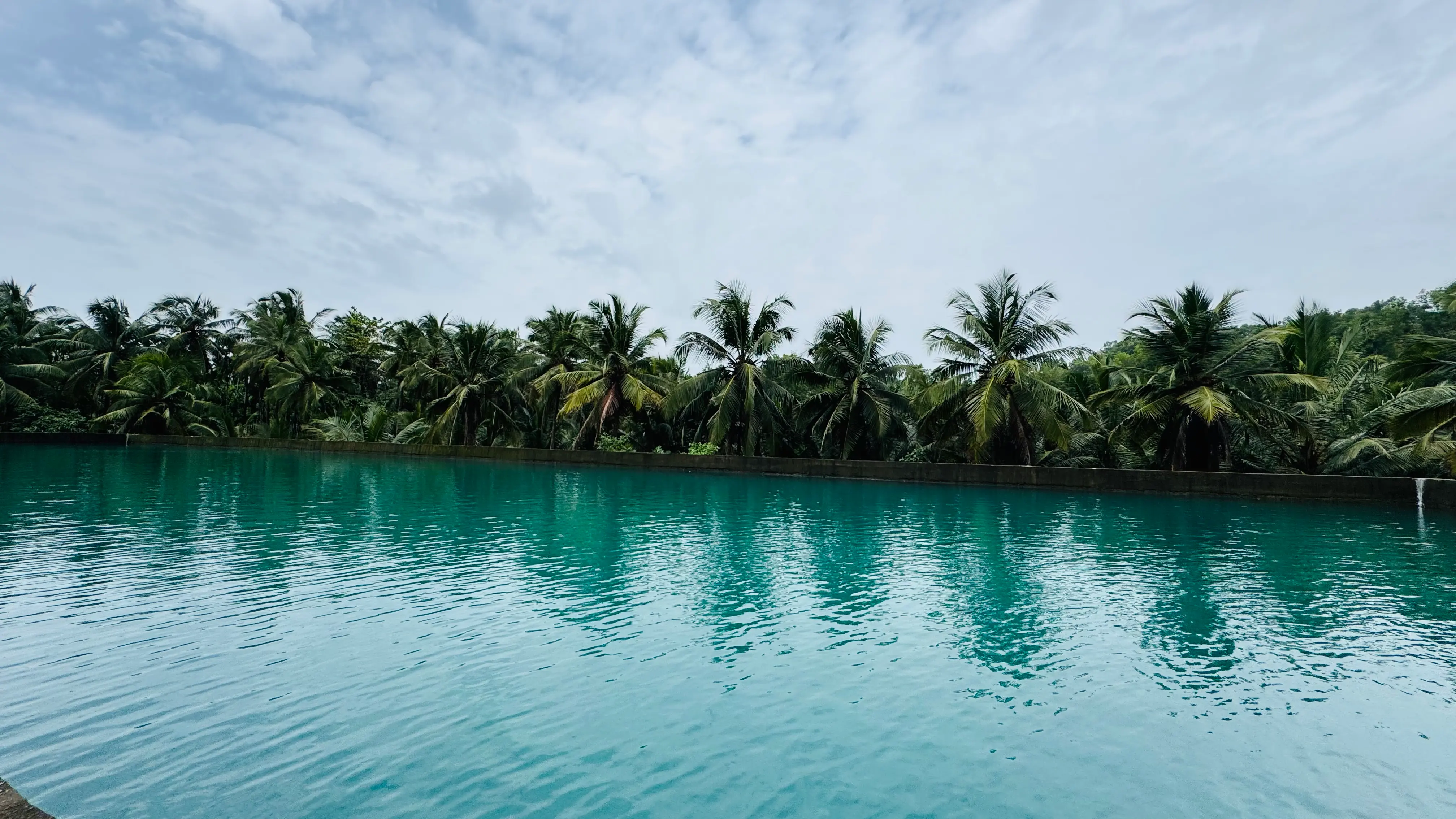 15-million-litre capacity RCC tank, holding natural spring water.
