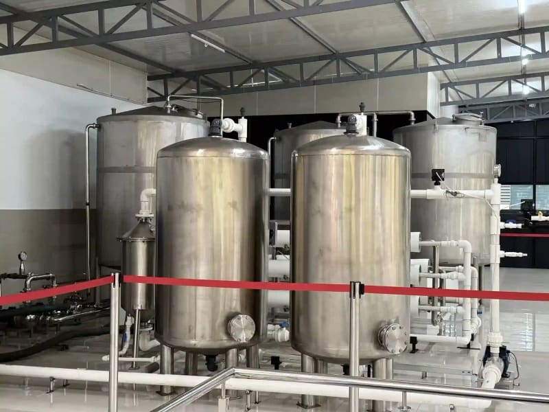 Filtration Hall equipment and connecting pipework.