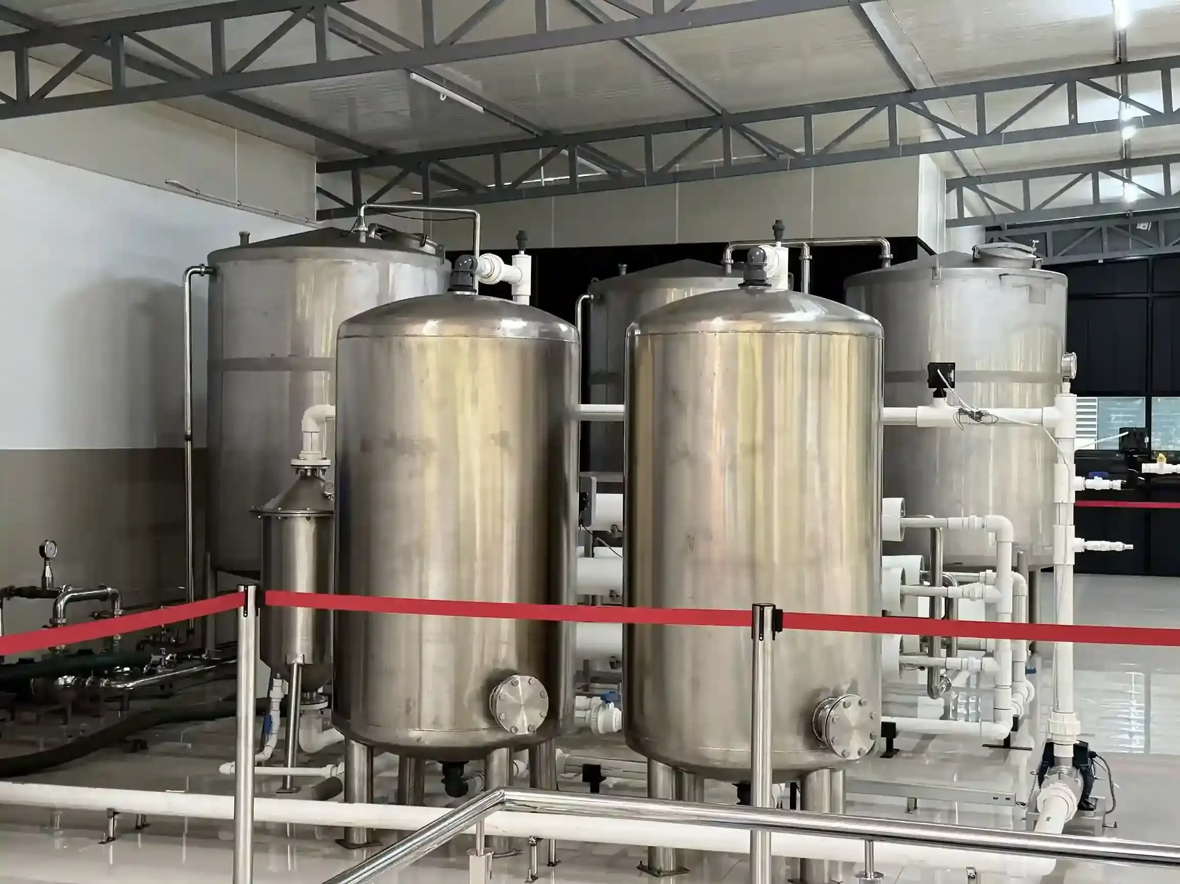 Filtration Hall equipment and connecting pipework.